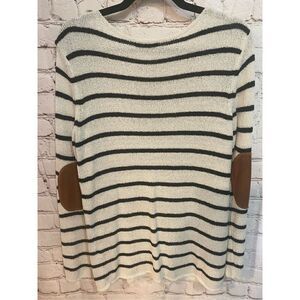 August Mist patch elbow sweater